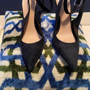 Elegant Navy Suede Heels